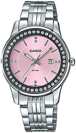 Casio Collection Różowy/Stal Ø39.5 mm LTP-1358D-4A2