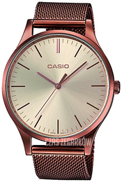 Casio Collection Kremowy/Stal w kolorze różowego złota Ø46 mm LTP-E140R-9AEF