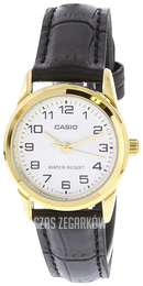 Casio Dress Biały/Skóra Ø25 mm LTP-V001GL-7B