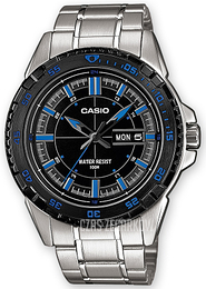 Casio Collection Czarny/Stal Ø46 mm MTD-1078D-1A2VEF