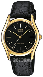 Casio Collection Czarny/Skóra Ø39 mm MTP-1154PQ-1AEF