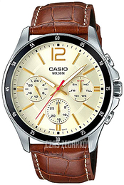Casio Szampański/Skóra Ø43.5 mm MTP-1374L-9A2