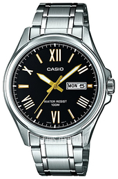 Casio Collection Czarny/Stal Ø41.4 mm MTP-1377D-1AVEF