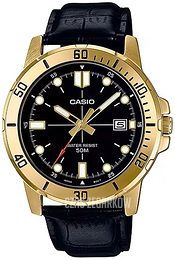 Casio Classic Czarny/Skóra Ø45 mm MTP-VD01GL-1EVUDF