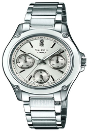 Casio Sheen Biały/Stal Ø33 mm SHE-3502D-7AER