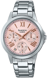 Casio Sheen Różowy/Stal Ø35 mm SHE-3516D-4AUEF