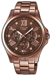 Casio Sheen Brązowy/Stal Ø39 mm SHE-3806BR-5AUER