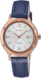 Casio Sheen Biały/Skóra Ø30 mm SHE-4533PGL-7BUER