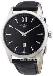 Cerruti 1881 Czarny/Skóra Ø42 mm CRA066A222A