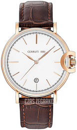 Cerruti 1881 Biały/Skóra Ø41 mm CRA155SR01BR