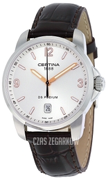 Certina DS Podium Srebrny/Skóra Ø38 mm C001.410.16.037.01