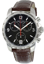 Certina DS Podium Chrono Czarny/Skóra Ø40 mm C001.417.16.057.00