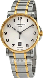Certina DS Caimano Srebrny/Stal w odcieniu złota Ø38 mm C017.410.22.032.00