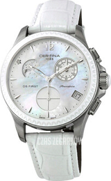 Certina DS First Lady Biały/Skóra Ø38 mm C030.250.16.106.00
