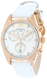 Certina Ds 8 Biały/Skóra Ø34.5 mm C033.234.36.118.00