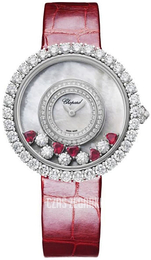 Chopard Happy Diamonds Biały/Skóra Ø37.7 mm 204445-1006