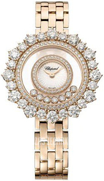 Chopard Happy Diamonds Srebrny/18 karatowe różowe złoto Ø36 mm 209437-5601