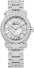 Chopard Happy Sport Biały/18 karatowe białe złoto Ø30 mm 274302-1004