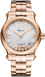Chopard Happy Sport Srebrny/18 karatowe różowe złoto Ø36 mm 274808-5009
