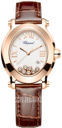 Chopard Happy Sport Biały/Skóra Ø33.5 mm 275350-5001