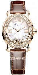 Chopard Happy Sport Biały/Skóra Ø33.5 mm 275350-5003