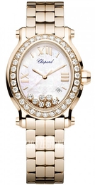 Chopard Happy Sport Biały/18 karatowe różowe złoto Ø33.5 mm 275350-5004