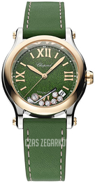 Chopard Happy Sport Zielony/Skóra Ø36 mm 278559-6022