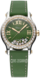 Chopard Happy Sport Zielony/Skóra Ø36 mm 278559-6023