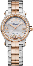 Chopard Happy Sport Biały/18 karatowe różowe złoto Ø30 mm 278573-6021