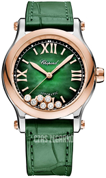 Chopard Happy Sport Zielony/Skóra Ø36 mm 278578-6002