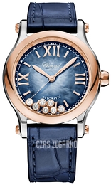 Chopard Happy Sport Niebieski/Skóra Ø36 mm 278578-6003
