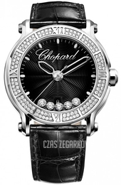 Chopard Happy Sport Czarny/Skóra Ø42 mm 288525-3006