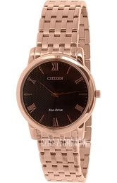 Citizen Eco Drive 180 Brązowy/Stal w kolorze różowego złota Ø36 mm AR1123-51X