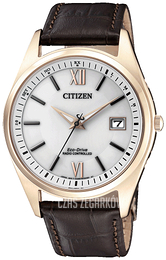 Citizen Radio Controlled Srebrny/Skóra Ø39 mm AS2053-11A