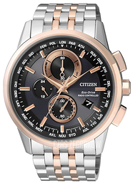 Citizen Radio Controlled Czarny/Stal w kolorze różowego złota Ø43 mm AT8116-65E