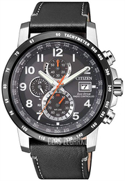 Citizen Radio Controlled Czarny/Skóra Ø43 mm AT8124-08H