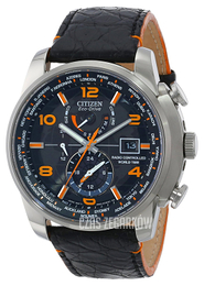 Citizen Czarny/Skóra Ø46 mm AT9010-28F