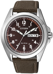 Citizen Dress Brązowy/Tkanina Ø43 mm AW0050-40W