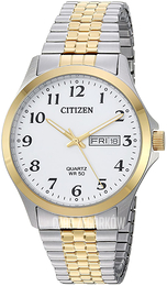 Citizen Biały/Stal w odcieniu złota Ø38 mm BF5004-93A