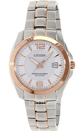 Citizen Eco Drive 180 Biały/Stal w kolorze różowego złota Ø40 mm BL1248-57A