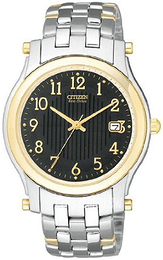 Citizen Eco Drive 180 Czarny/Stal w odcieniu złota Ø35 mm BM6224-51E