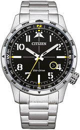 Citizen Aviator Czarny/Stal Ø43 mm BM7550-87E