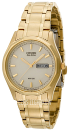 Citizen Eco Drive 180 Żółte złoto/Stal w odcieniu złota Ø37 mm BM8432-53P
