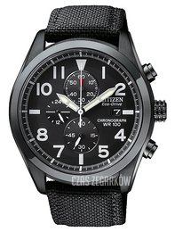 Citizen Chrono Czarny/Tkanina Ø43 mm CA0255-01E