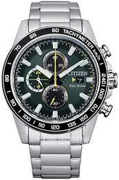 Citizen Chrono Zielony/Stal Ø44 mm CA0780-87X