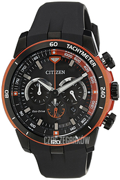 Citizen Chrono Czarny/Guma Ø46 mm CA4154-07E