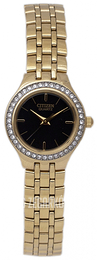 Citizen Dress Czarny/Stal w odcieniu złota Ø23 mm EJ6042-56E