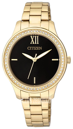 Citizen Dress Czarny/Stal w odcieniu złota Ø32 mm EL3088-59E