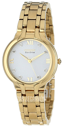 Citizen Bella Biały/Stal w odcieniu złota Ø29 mm EM0132-59A