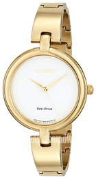 Citizen Silhouette Biały/Stal w odcieniu złota Ø34 mm EM0222-82A